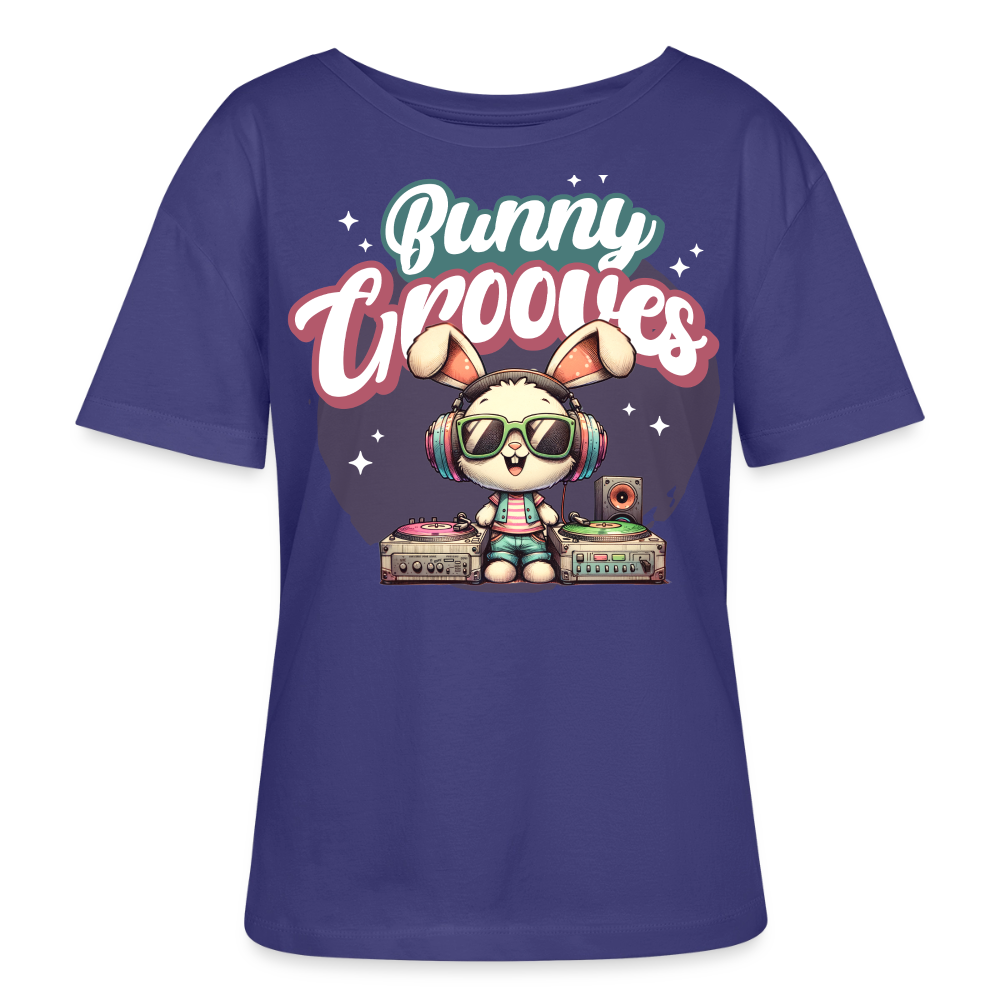 Bunny Grooves Design – Rundhals Frauen Bio-T-Shirt - Dämmerung
