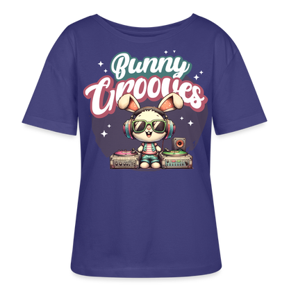 Bunny Grooves Design – Rundhals Frauen Bio-T-Shirt - Dämmerung