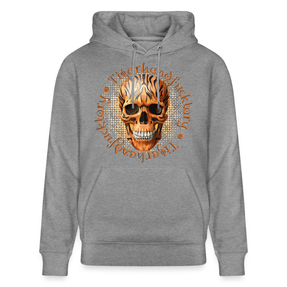 Tiger skull Design – Unisex Bio-Hoodie - Hellgrau marmoriert