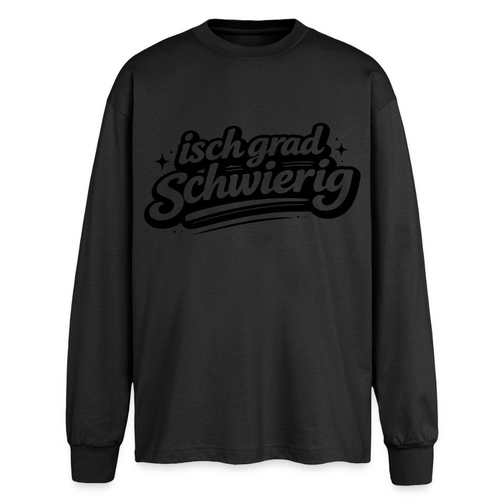 isch grad schwierig Design – Oversized Langarmshirt - Schwarz