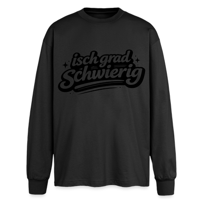 isch grad schwierig Design – Oversized Langarmshirt - Schwarz