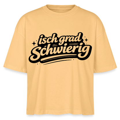 isch grad schwierig Design – Frauen Boxy Bio-T-Shirt - Mispel