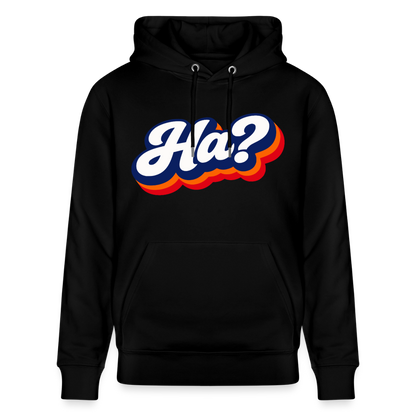Ha? Design – Unisex Bio-Hoodie - Schwarz