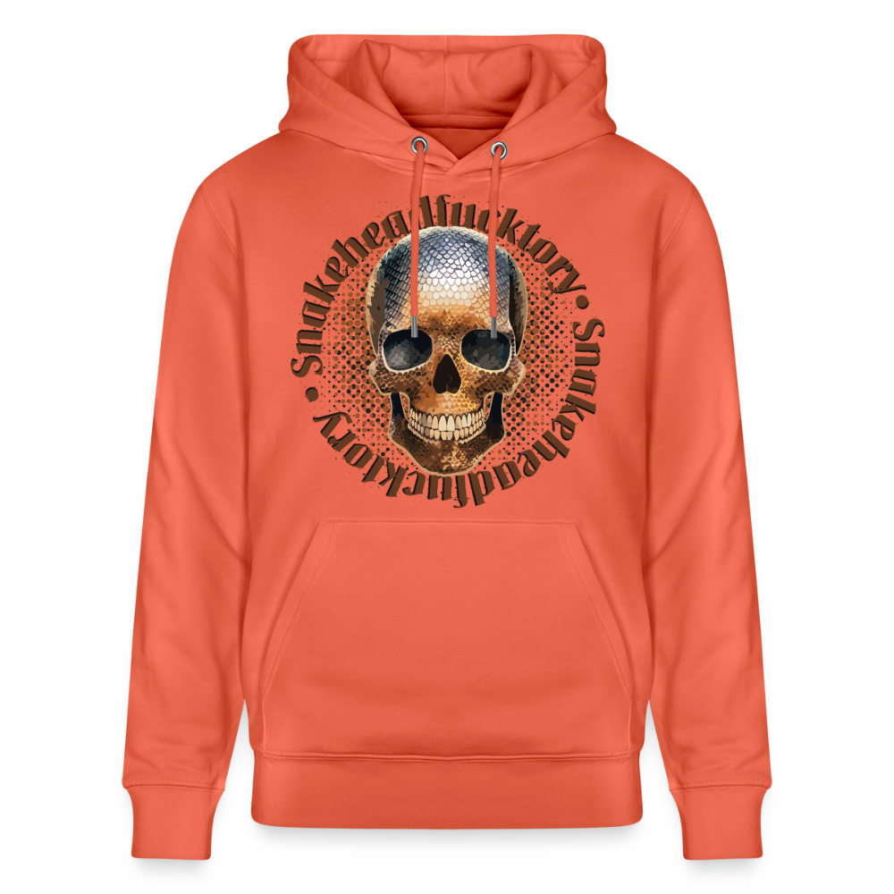 Snake Skull Design – Unisex Bio-Hoodie - Hellrot