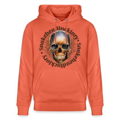 Snake Skull Design – Unisex Bio-Hoodie - Hellrot