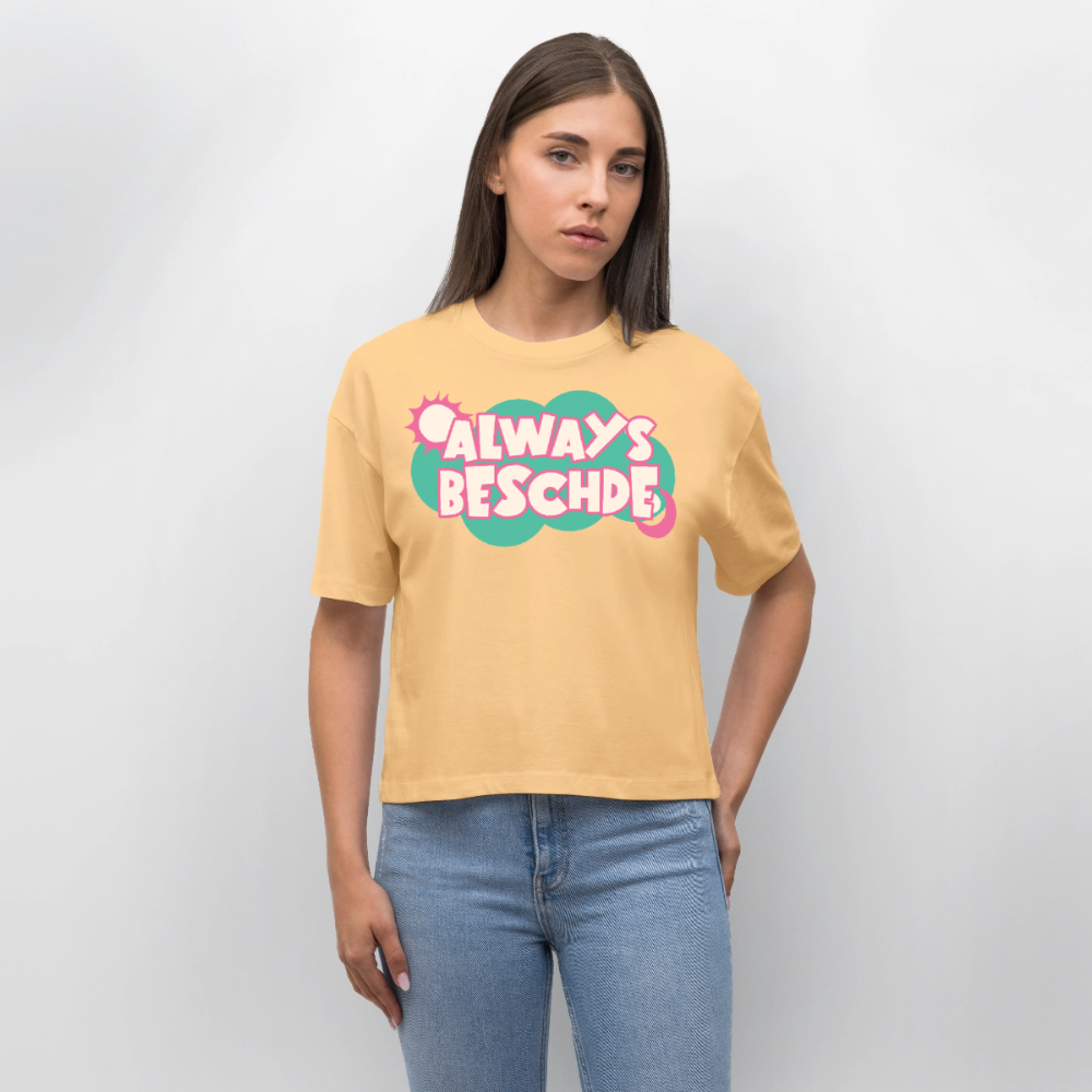 Always Beschde Design – Frauen Boxy Bio-T-Shirt - Mispel
