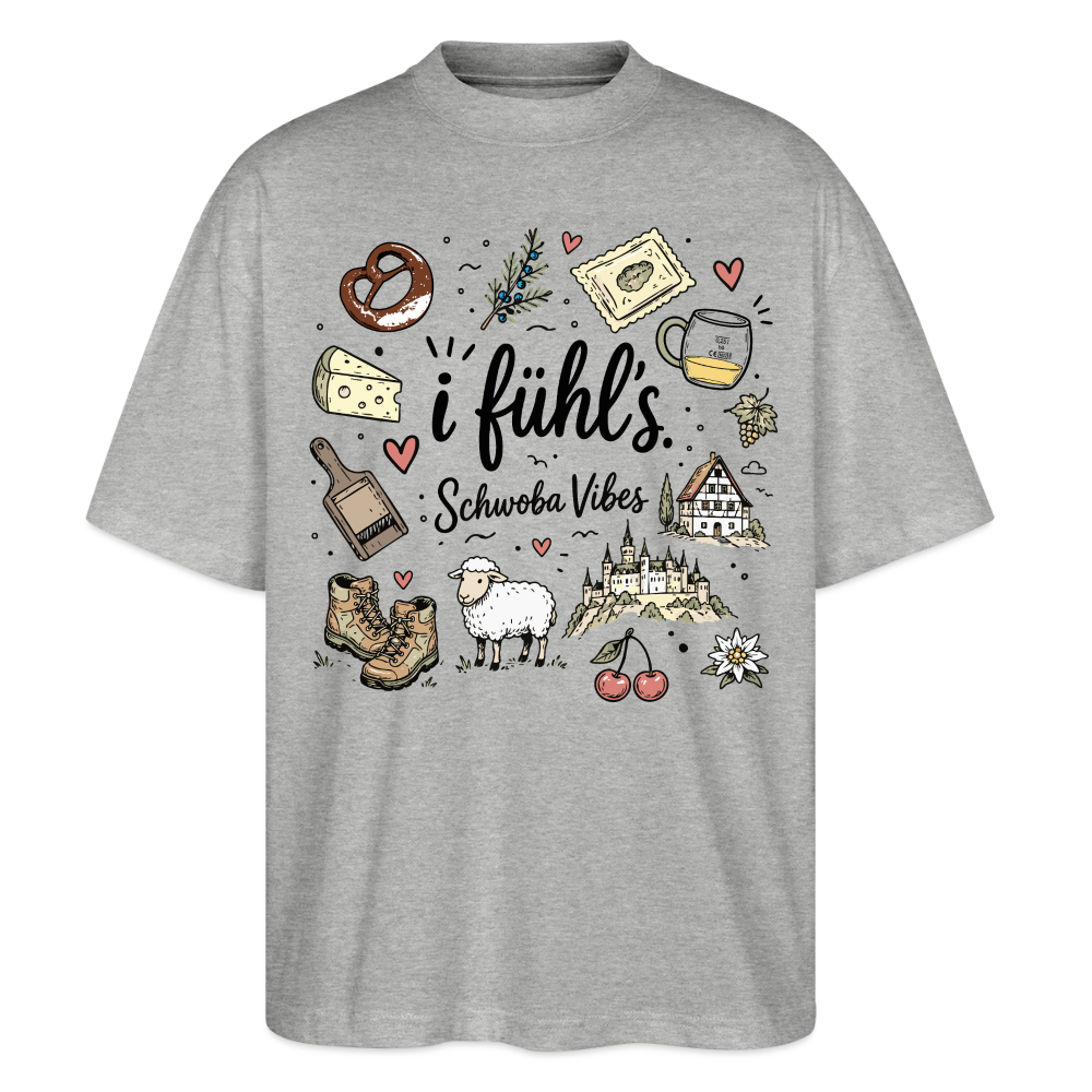 Oversized Unisex Bio T-Shirt - Grau meliert