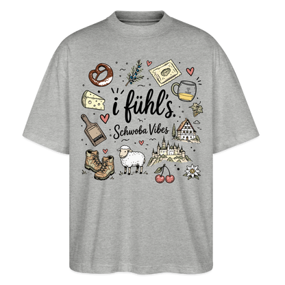 Oversized Unisex Bio T-Shirt - Grau meliert
