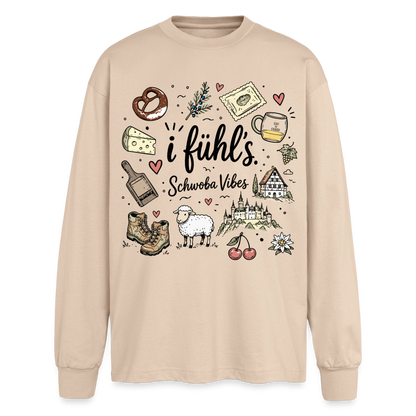 Alb Liebe Design – Oversized Langarmshirt - Sand