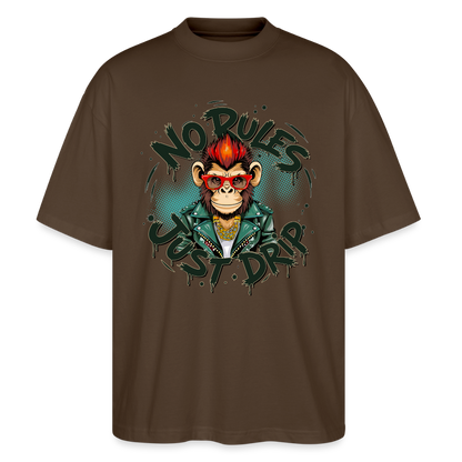 Monkey No Rules Design – Unisex Bio T-Shirt - Dunkelbraun