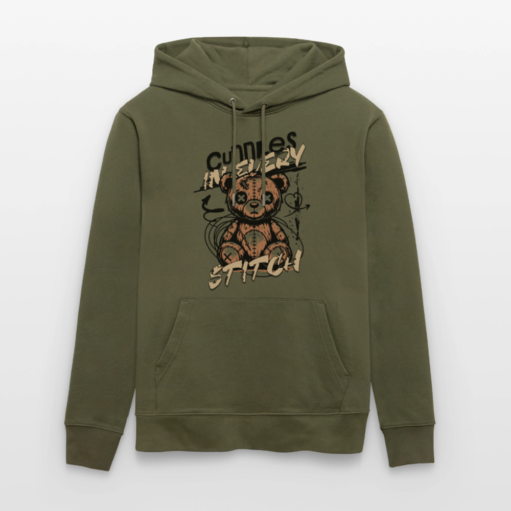 Bear Design – Unisex Bio-Hoodie - Khaki Grün