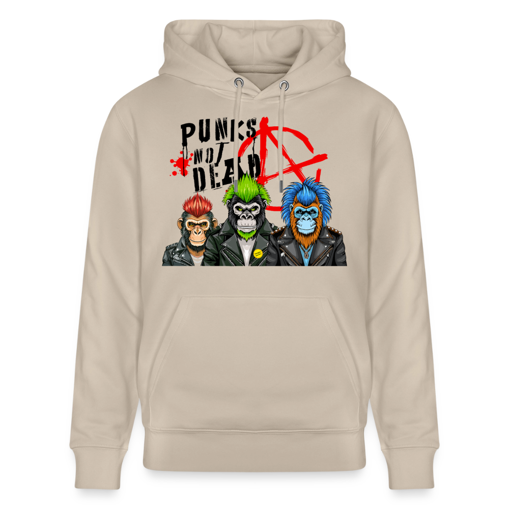 Punks Not Dead Design – Unisex Bio-Hoodie - Beige