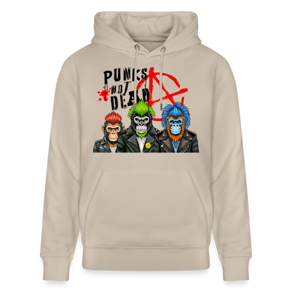 Punks Not Dead Design – Unisex Bio-Hoodie - Beige