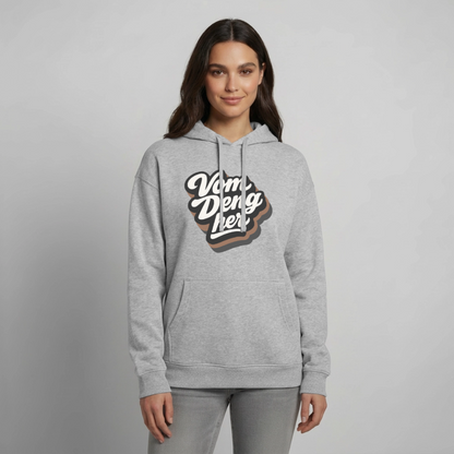 Vom Deng her Design – Oversized Unisex Hoodie - Grau meliert