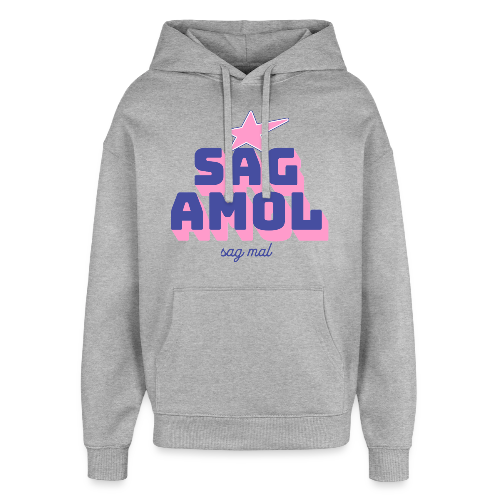 Sagamol Design – Oversized Unisex Hoodie - Grau meliert