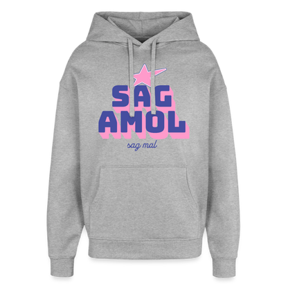 Sagamol Design – Oversized Unisex Hoodie - Grau meliert