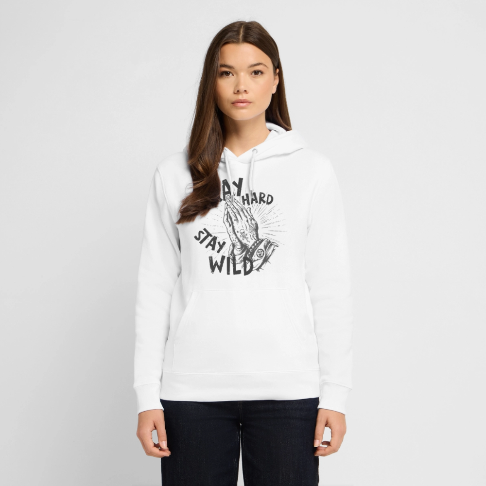Betende Hände Design – Unisex Bio-Hoodie - Weiß