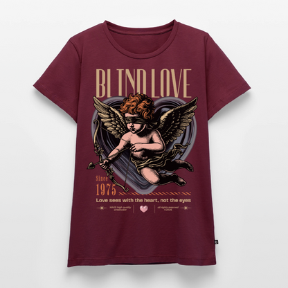 Blind Love Design – Frauen Premium T-Shirt - Burgunderrot