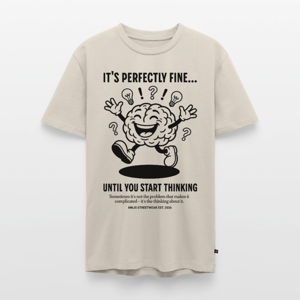 Brain Design – Männer Premium T-Shirt - Beige
