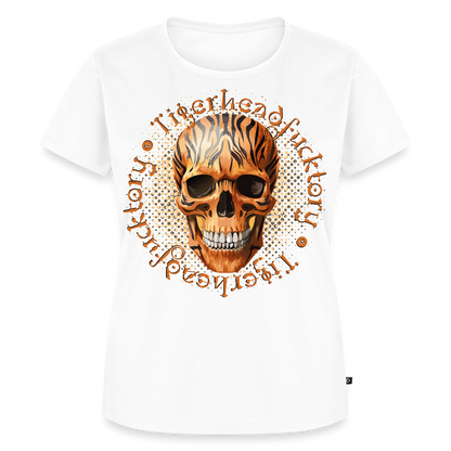 Tiger Skull Design – Frauen Premium T-Shirt - Weiß