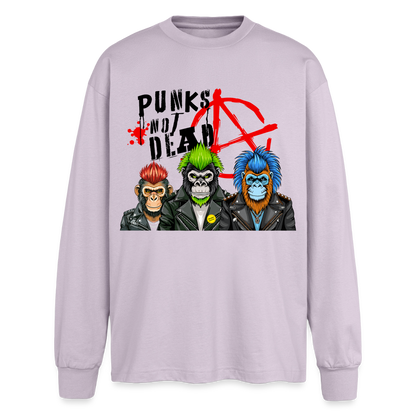 Punks Not Dead Design – Oversized Langarmshirt - verblasstes Lila
