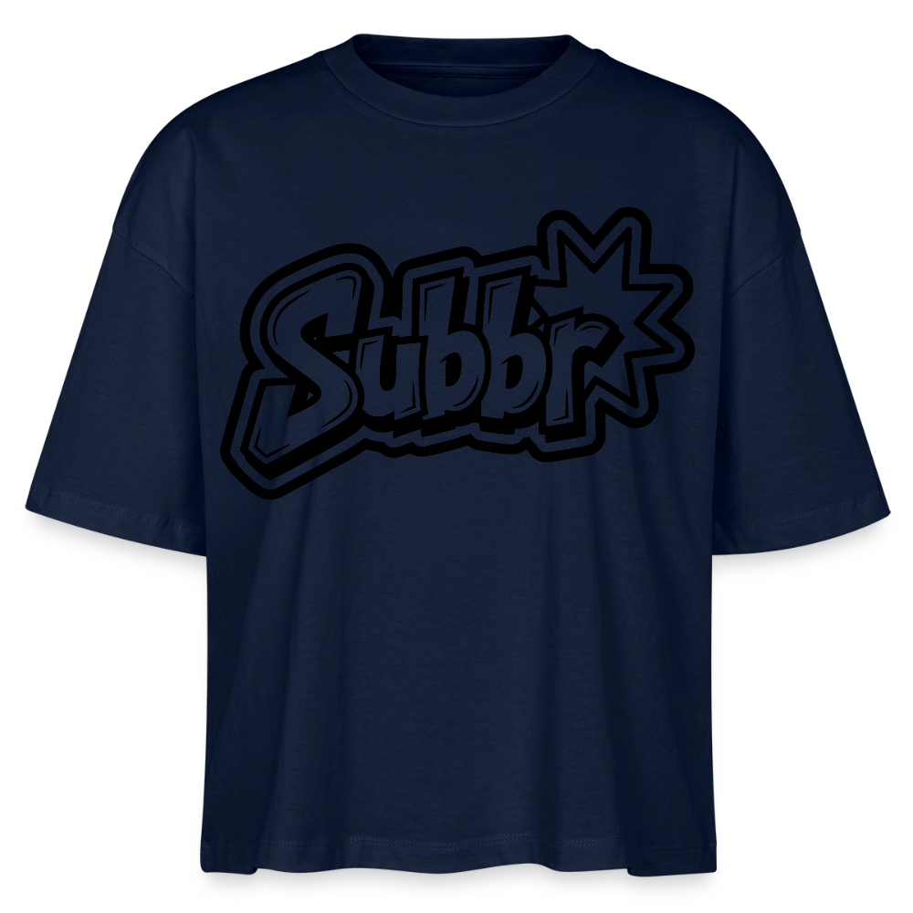 Subbr Design – Frauen Boxy Bio-T-Shirt - Navy