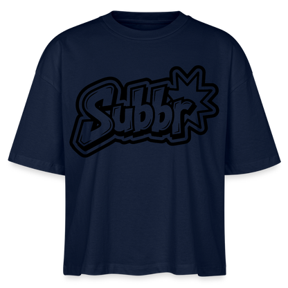 Subbr Design – Frauen Boxy Bio-T-Shirt - Navy