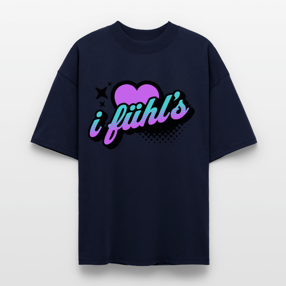 i fühl‘s Design – Oversized Unisex Bio T-Shirt - Navy
