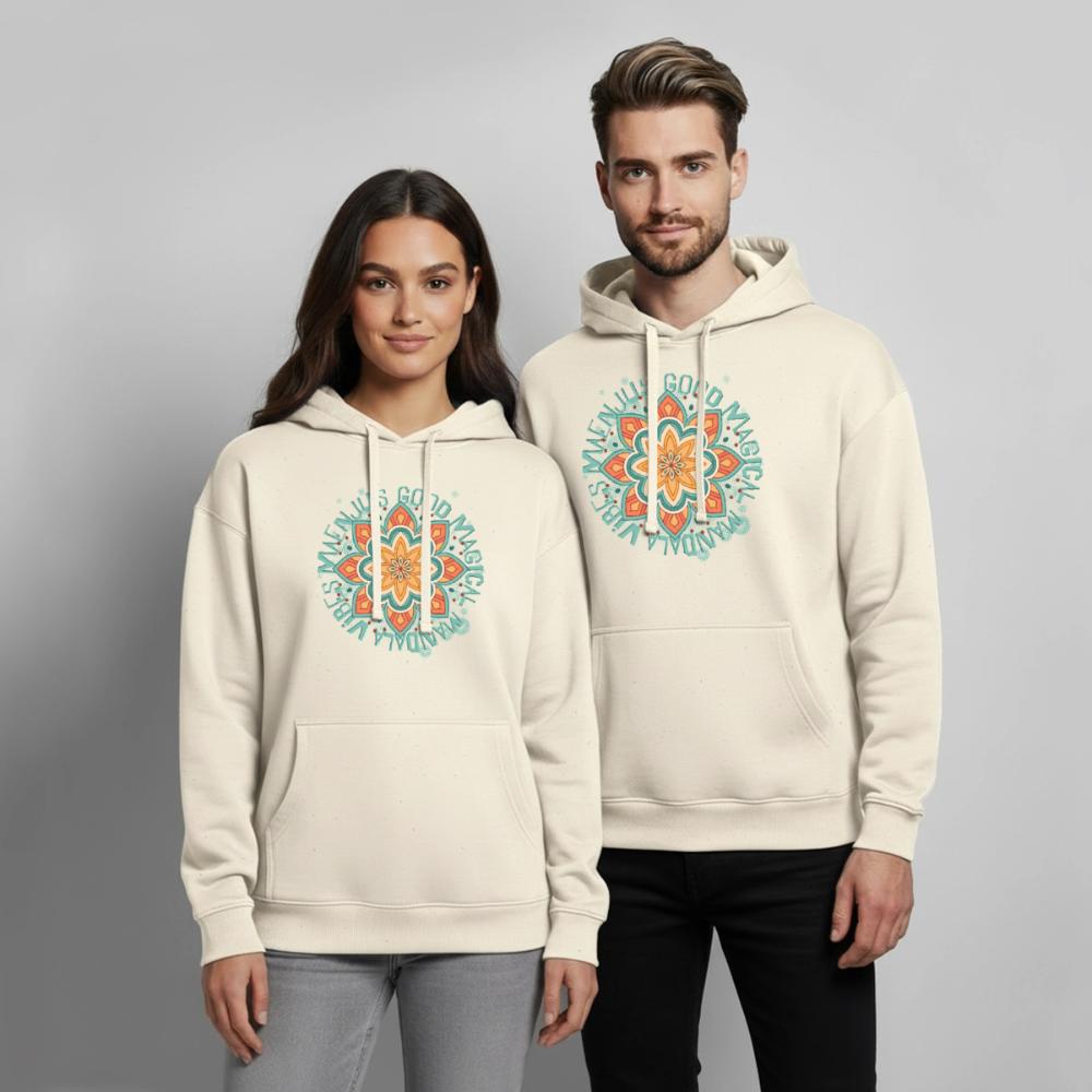 Mandala Türkis Design – Oversized Unisex Hoodie - Natur