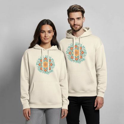 Mandala Türkis Design – Oversized Unisex Hoodie - Natur