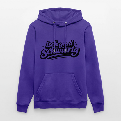 Isch grad schwierig Design – Unisex Bio-Hoodie - Purple Love 