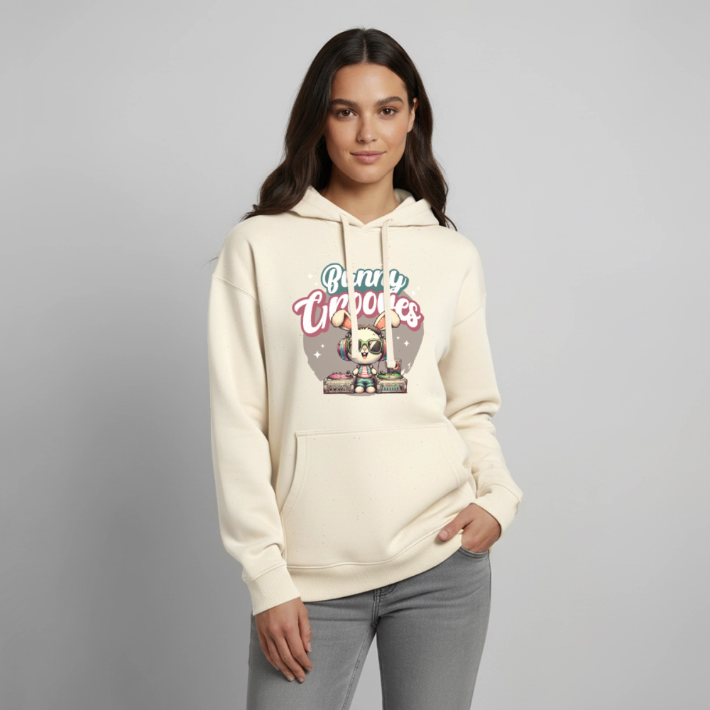 Bunny Grooves Design – Oversized Unisex Hoodie - Natur