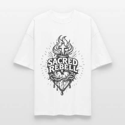 Sacred Rebell Design – Oversized Unisex Bio T-Shirt - Weiß