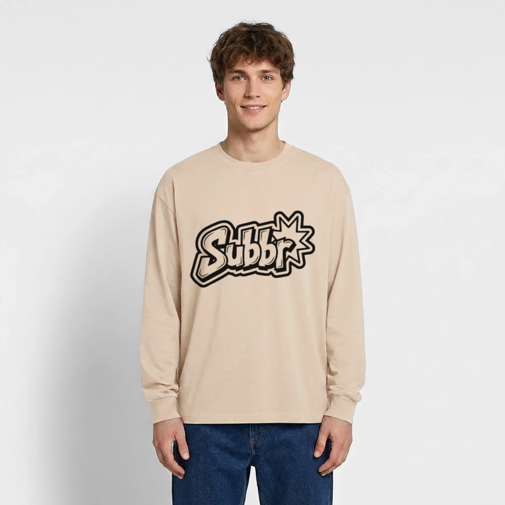 Subbr Design – Oversized Langarmshirt - Sand