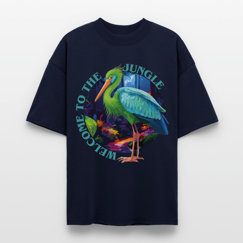 Jungle Design – Oversized Unisex Bio T-Shirt - Navy