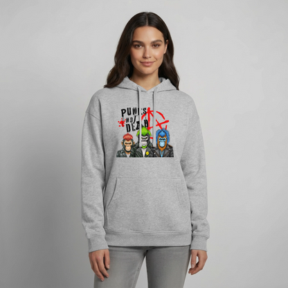 Punks Not Dead Design – Oversized Unisex Hoodie - Grau meliert