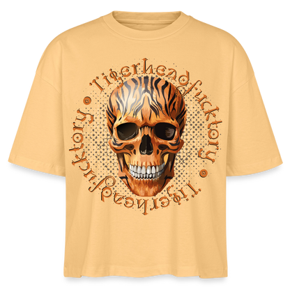 Tiger skull Design – Frauen Boxy Bio-T-Shirt - Mispel