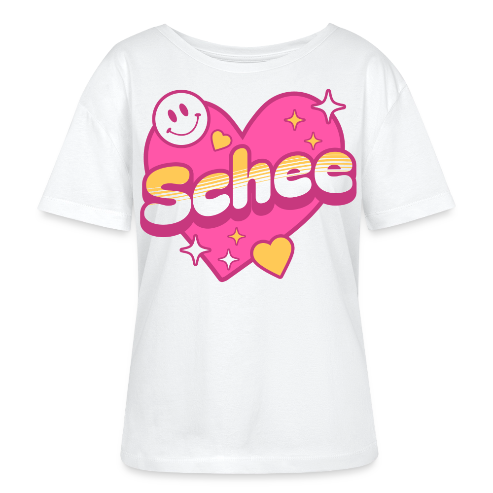 Schnee Design – Rundhals Frauen Bio-T-Shirt - Weiß