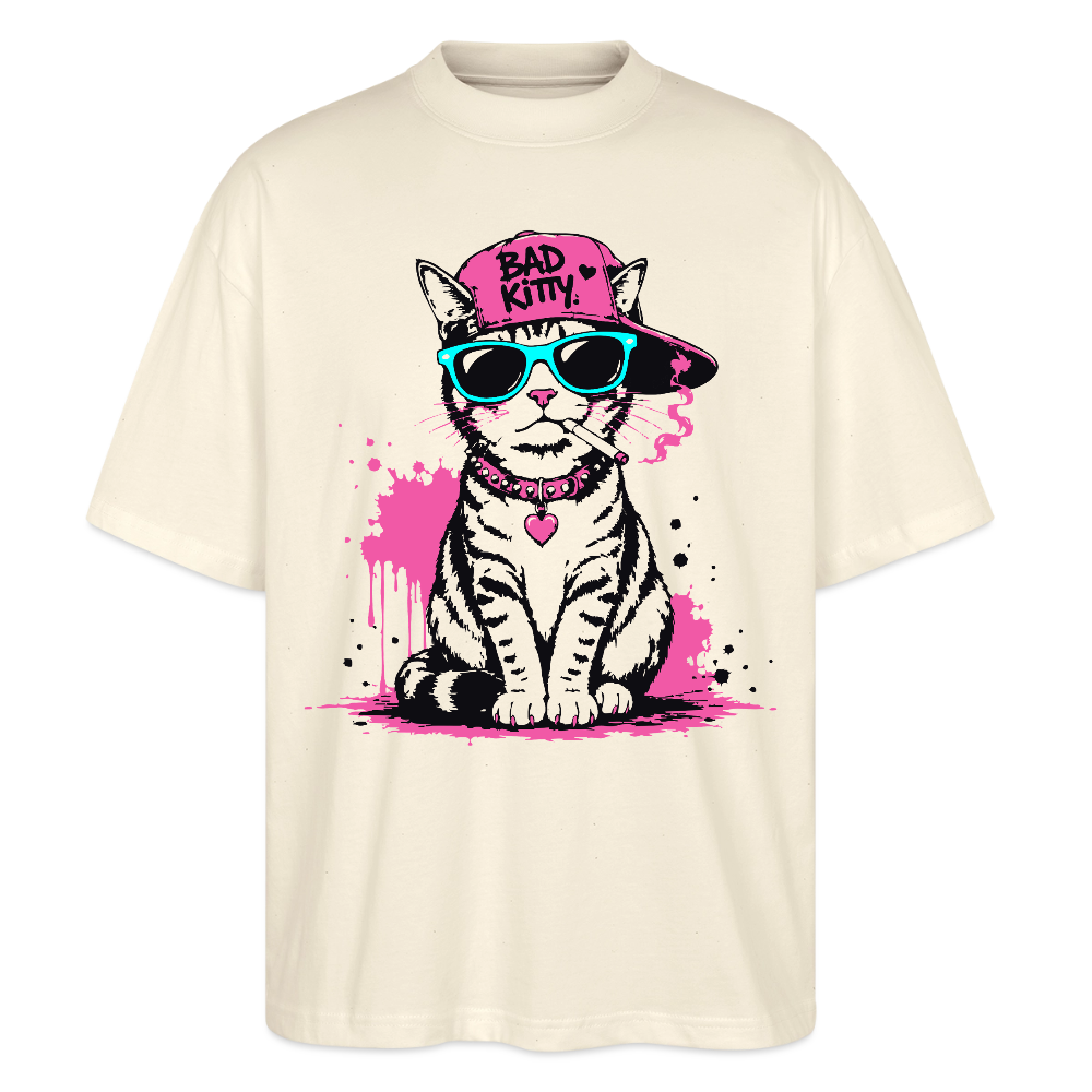Bad Kitty Design – Oversized Unisex Bio T-Shirt - Natur