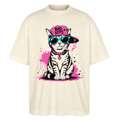 Bad Kitty Design – Oversized Unisex Bio T-Shirt - Natur