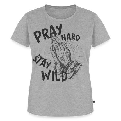Play Hard – Frauen Premium T-Shirt - Grau meliert