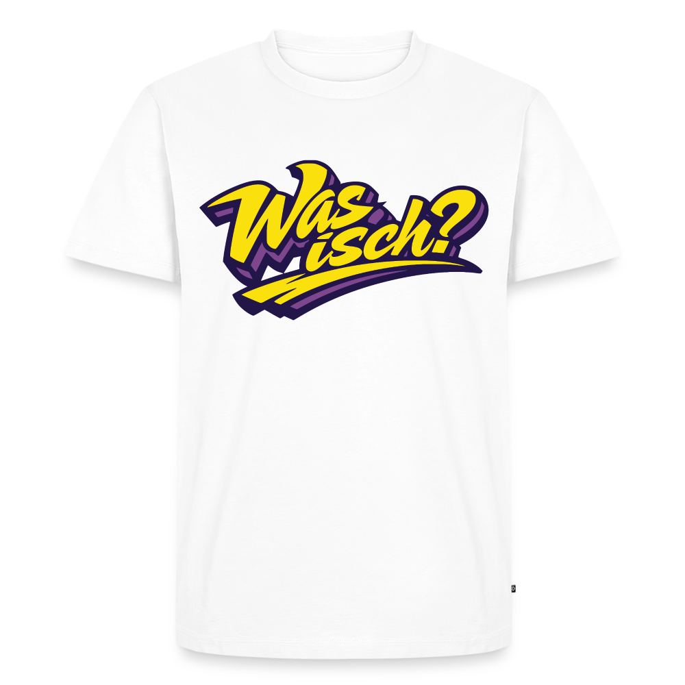 Was isch? Design – Männer Premium T-Shirt - Weiß