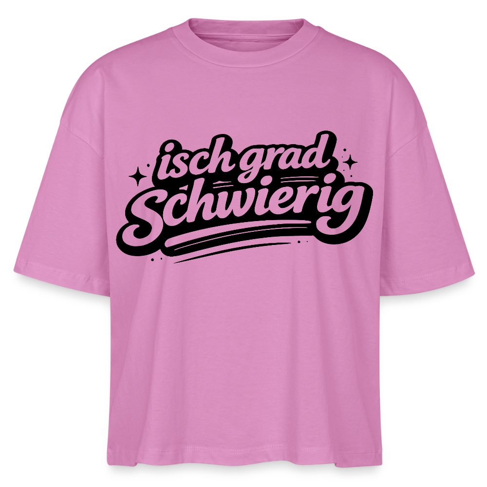 isch grad schwierig Design – Frauen Boxy Bio-T-Shirt - Pink