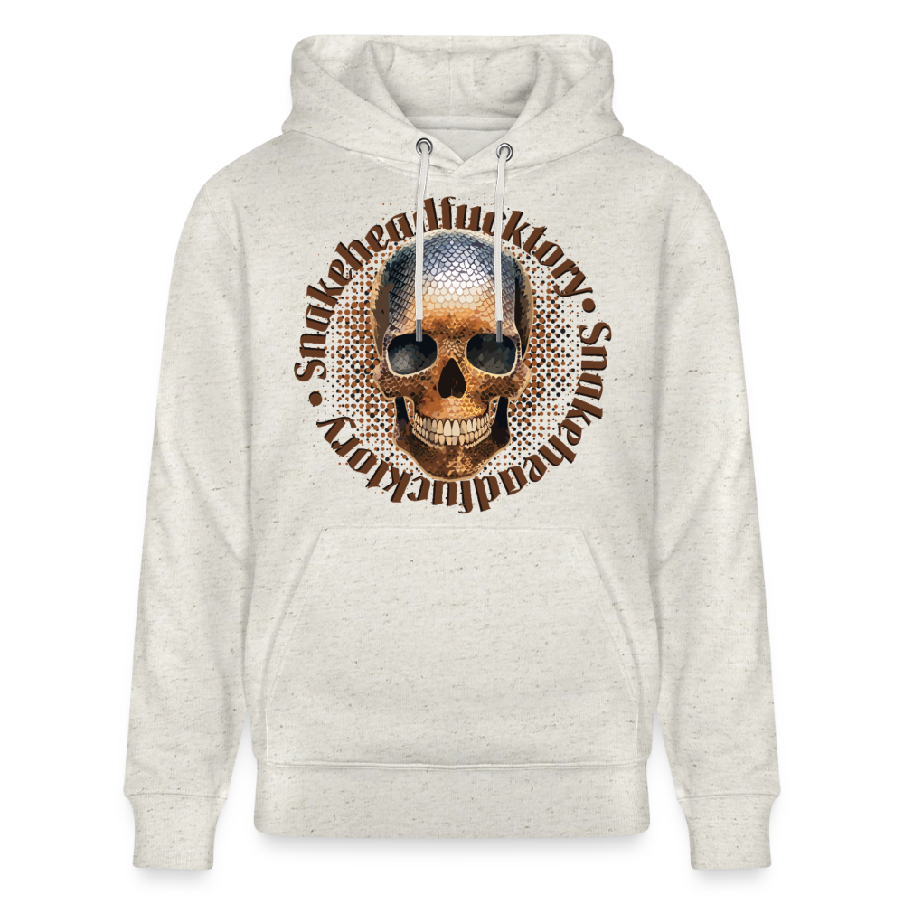 Snake Skull Design – Unisex Bio-Hoodie - Beige meliert