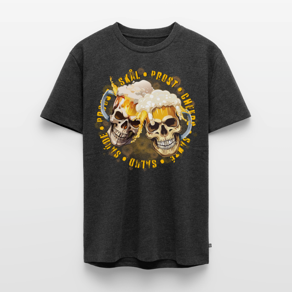Party Skull Design – Männer Premium T-Shirt - Anthrazit meliert