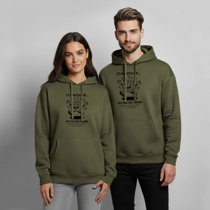Brain Design – Oversized Unisex Hoodie - Khaki
