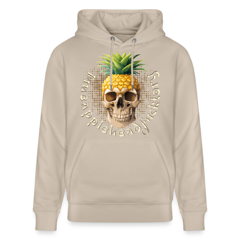 Pineapple Skull Design - Unisex Bio-Hoodie - Beige