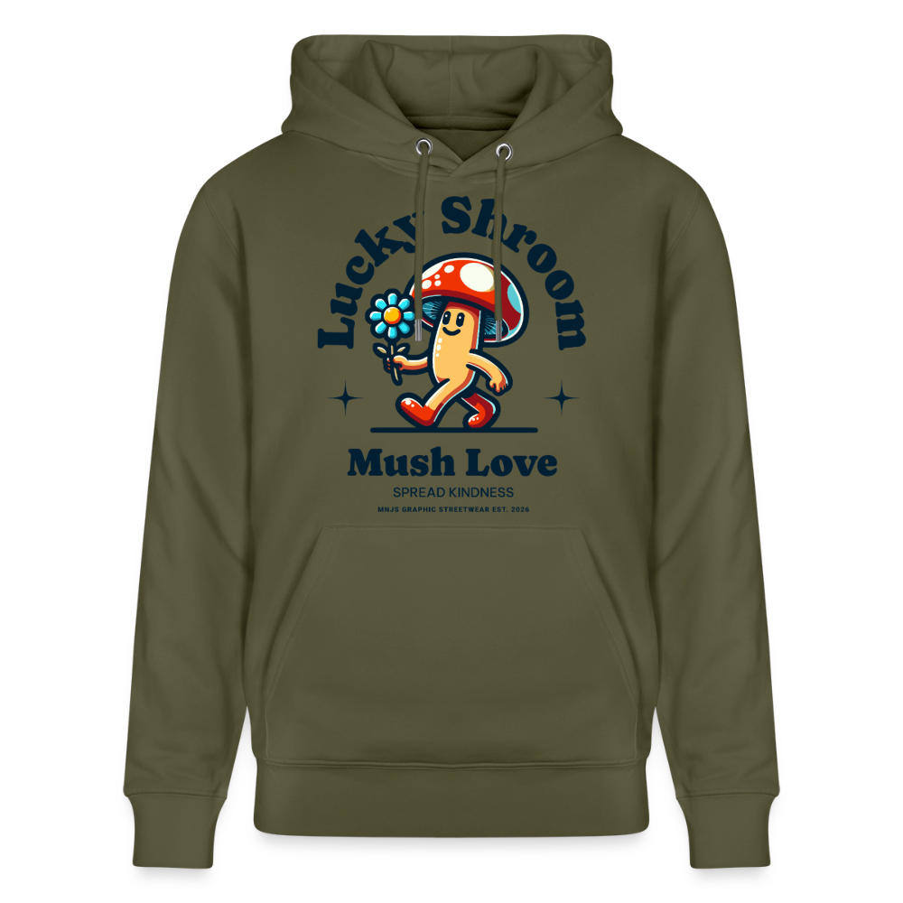 Lucky Shroom Design – Unisex Bio-Hoodie - Khaki Grün