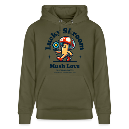 Lucky Shroom Design – Unisex Bio-Hoodie - Khaki Grün
