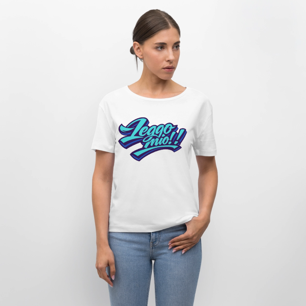 Leggomio Design – Rundhals Frauen Bio-T-Shirt - Weiß